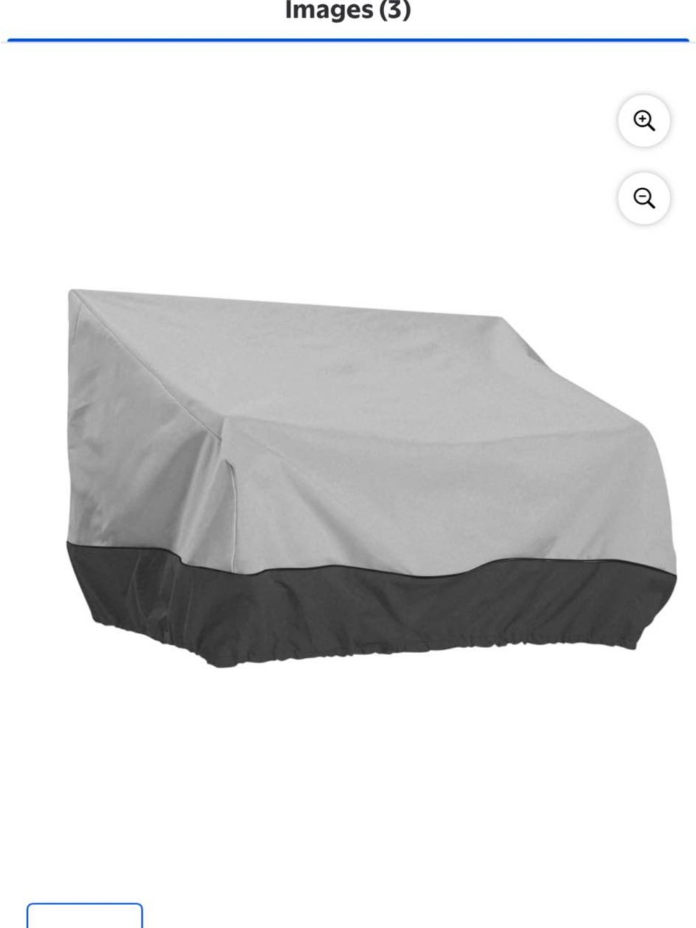 Outdoor Sofa Cover in Light Gray with Dark Gray Base